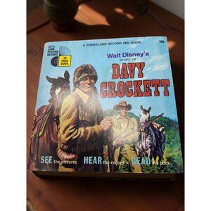 Davy Crockett Walt Disney’s Story Of 7” 45 RPM Vinyl Record 360 Disneyland